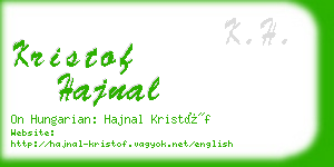 kristof hajnal business card